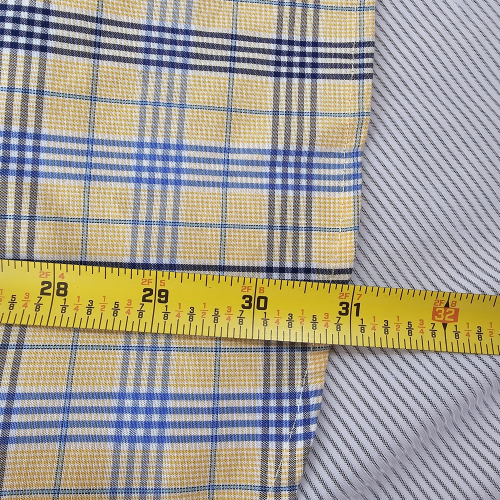 Izod Men's Yellow Multi Plaid Button Down Collar Long Sleeve Sport Shirt Size L - Picture 11 of 15